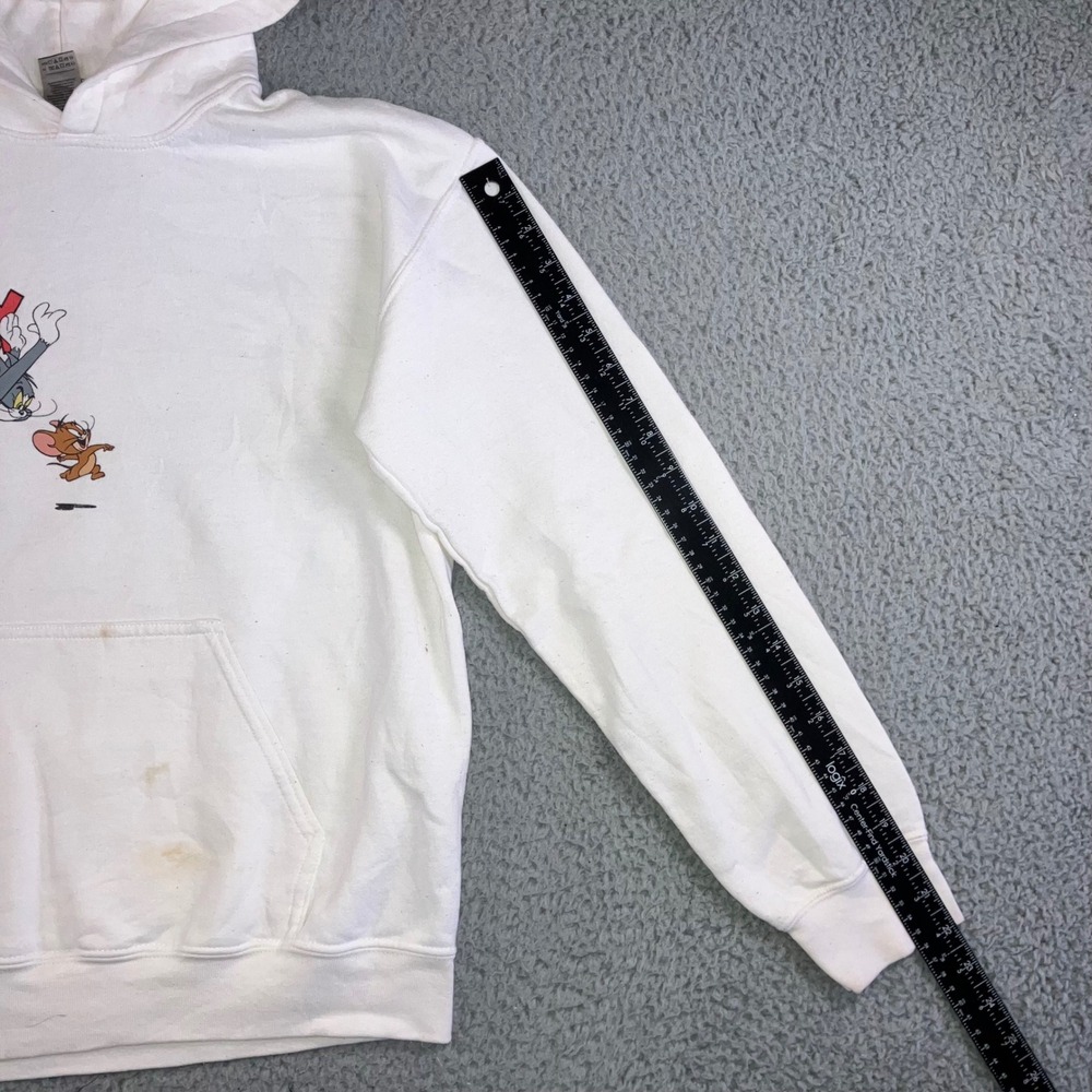 Gildan Tom and Jerry Hoodie Mens S Graphic Print Cartoon Thrashed Grunge Skater - Picture 13 of 14